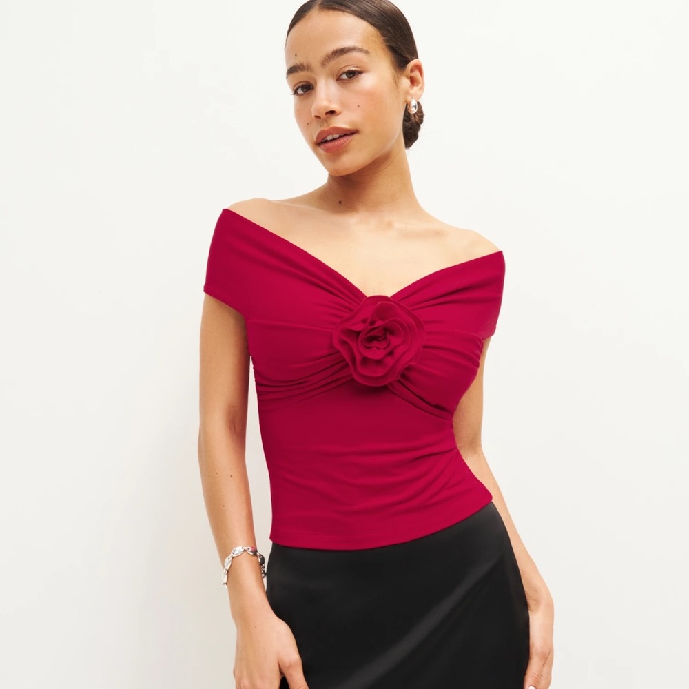 Reformation Emerald Knit Top